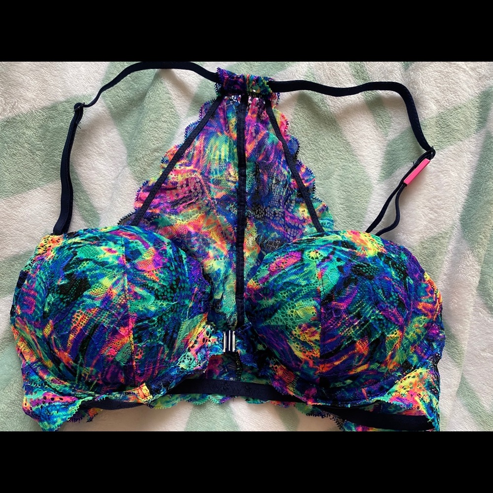 Racerback neon date bra pink Victoria’s Secret NWT
